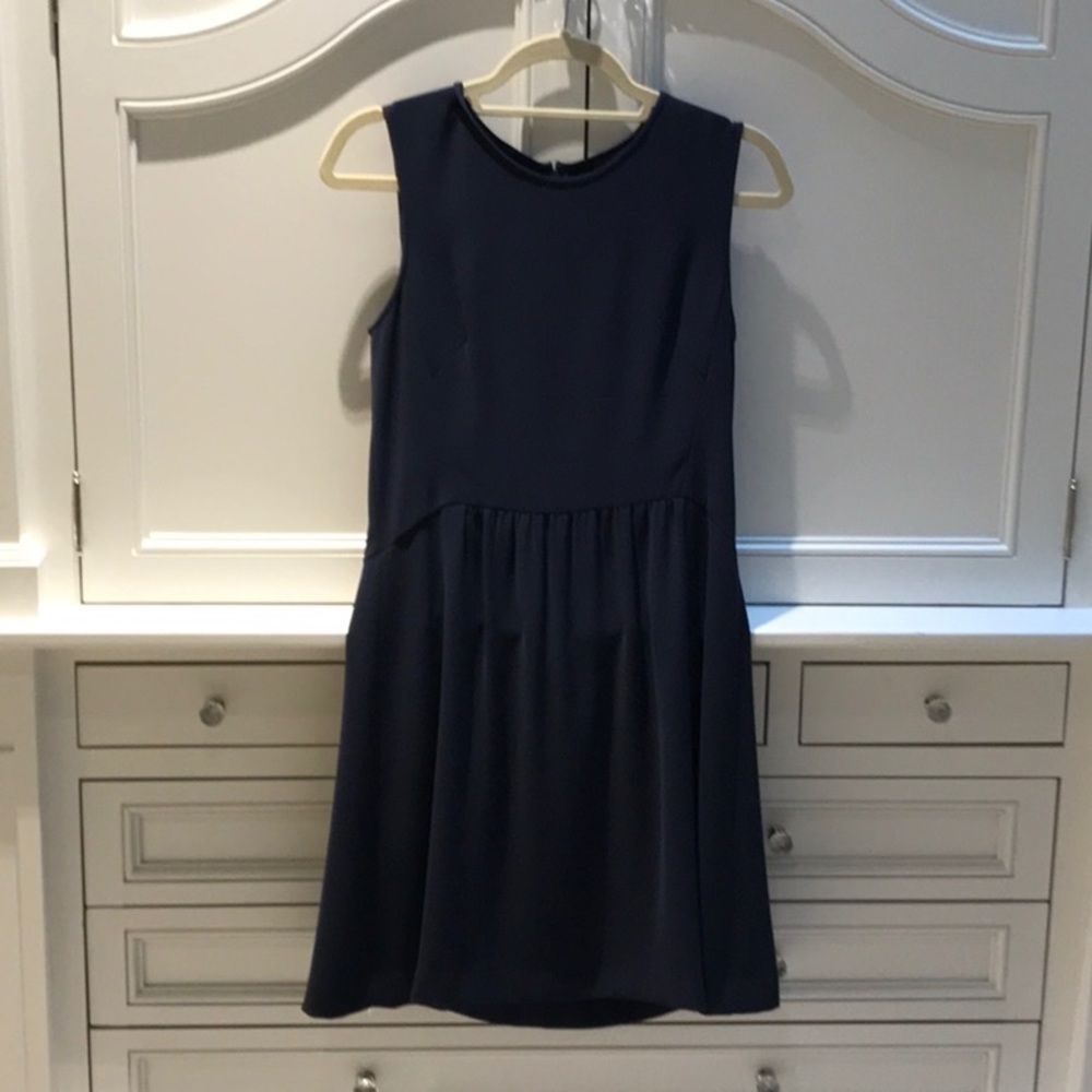 Theory Navy Alvery Vamp Dress
